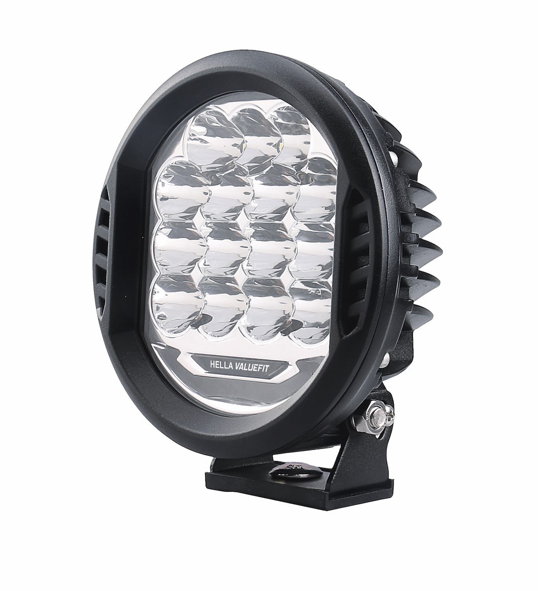 Hella Driving/ Fog Light, Valuefit 500, LED Bulb, Clear Bulbs, Round, 22.5 Watt Per Light, Driving Beam, 2100 Lumens, Clear Lens – 358117171