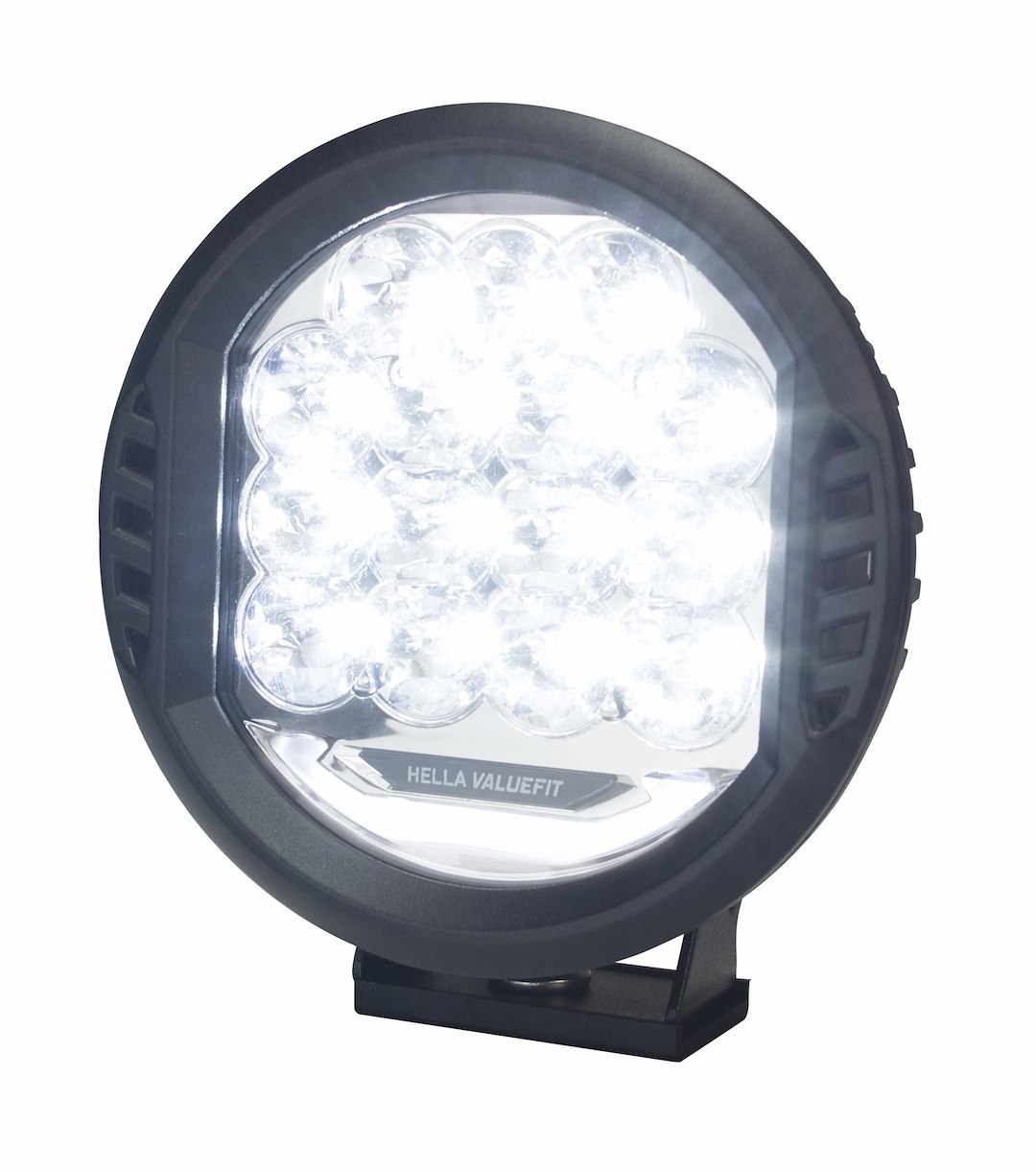 Hella Driving/ Fog Light, Valuefit 500, LED Bulb, Clear Bulbs, Round, 22.5 Watt Per Light, Driving Beam, 2100 Lumens, Clear Lens – 358117171