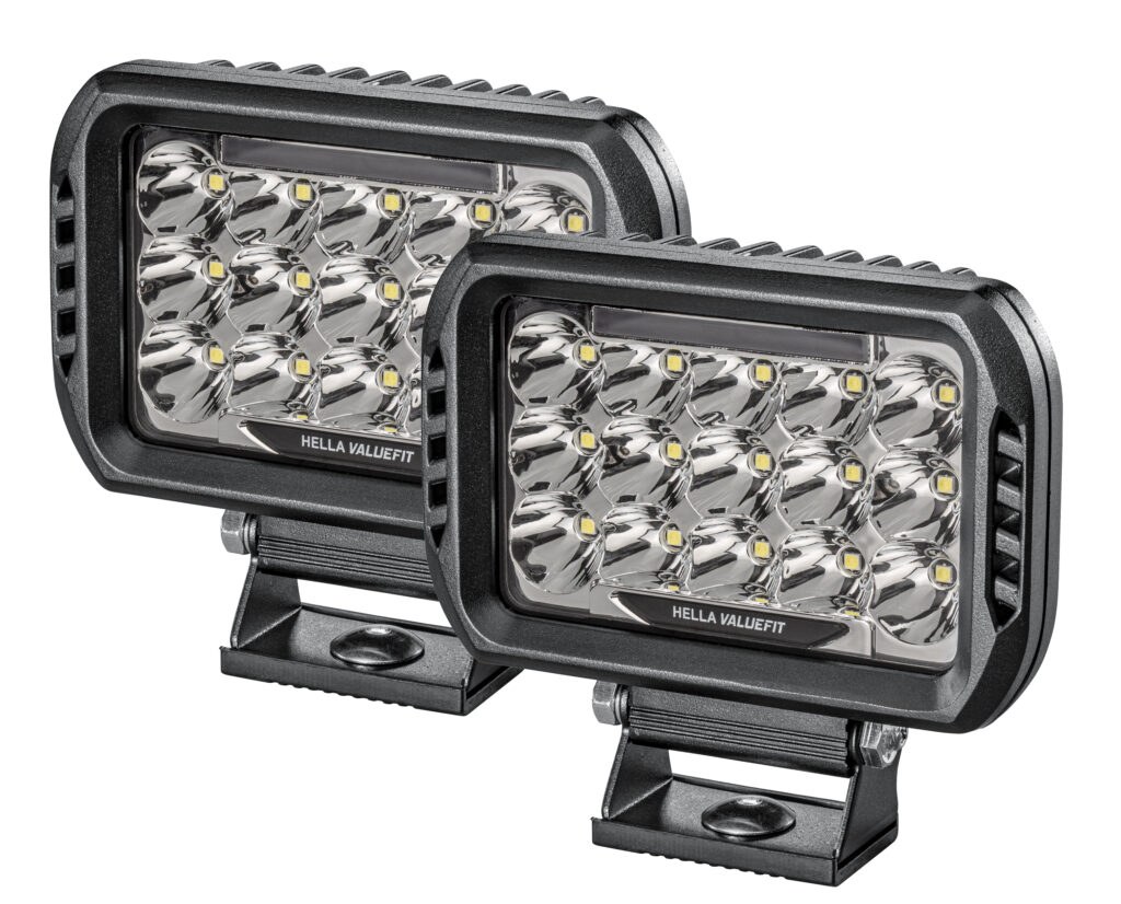 Hella Driving/ Fog Light, Valuefit 450 LED Series, LED Bulb, 15 LED Clear Bulbs, 6.3 X 5.8 Inch Rectangular, 75 Watt, 3000 Lumens – 358154051
