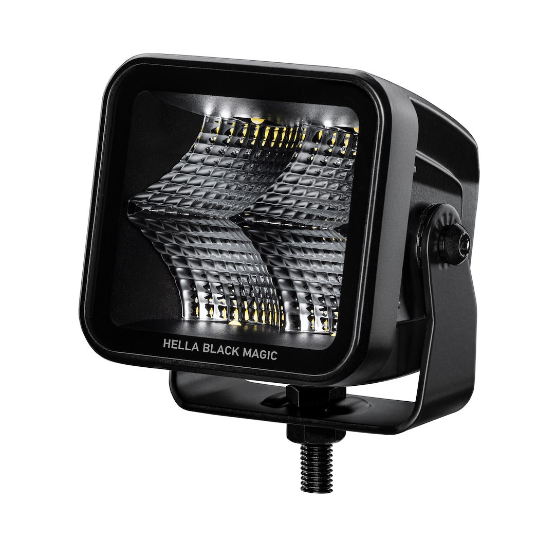 Hella Driving/ Fog Light, Black Magic ®, LED Bulb, 4 LED Bulbs, 3.2 Inch Width X 3.3 Inch Height X 2.7 Inch Depth Rectangular – 358176811