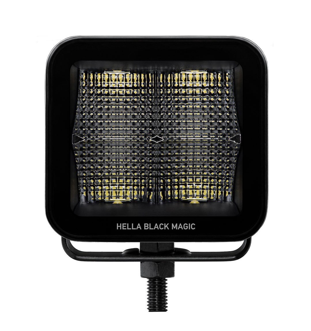 Hella Driving/ Fog Light, Black Magic ®, LED Bulb, 4 LED Bulbs, 3.2 Inch Width X 3.3 Inch Height X 2.7 Inch Depth Rectangular – 358176811