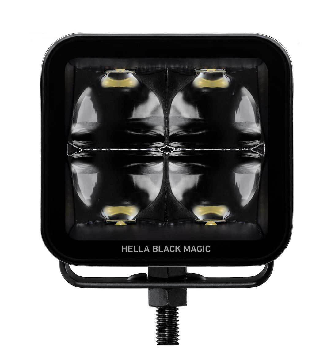 Hella Driving/ Fog Light, Black Magic ®, LED Bulb, 4 LED Bulbs, 3.2 Inch Width X 3.3 Inch Height X 2.7 Inch Depth Rectangular – 358176821