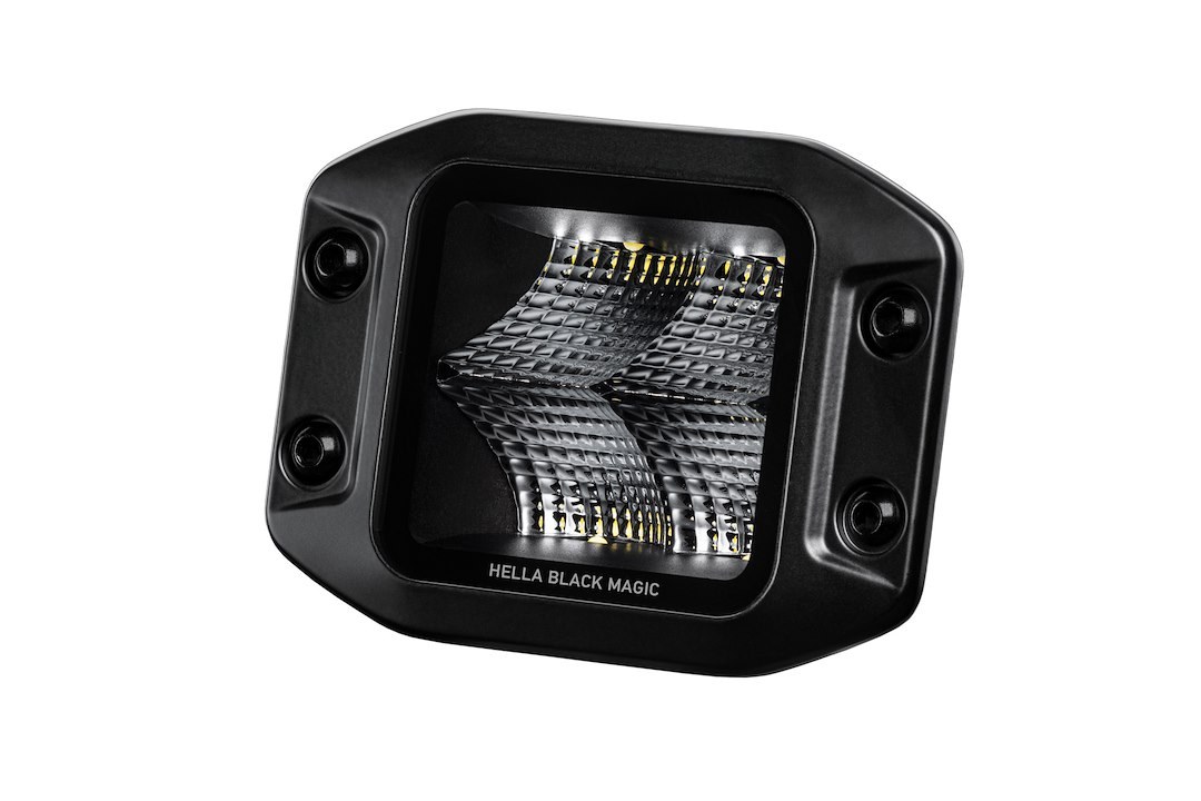 Hella Driving/ Fog Light, Black Magic ®, LED Bulb, 4 LED Bulbs, 3.2 Inch Width X 3.3 Inch Height X 2.7 Inch Depth Rectangular – 358176831