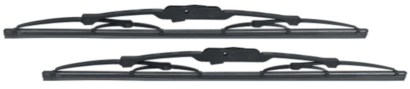 Hella Windshield Wiper Blade, 18 Inch, Conventional Style, Steel Frame, Natural Rubber Blade, Black, Standard, Set of 2 – 858083811
