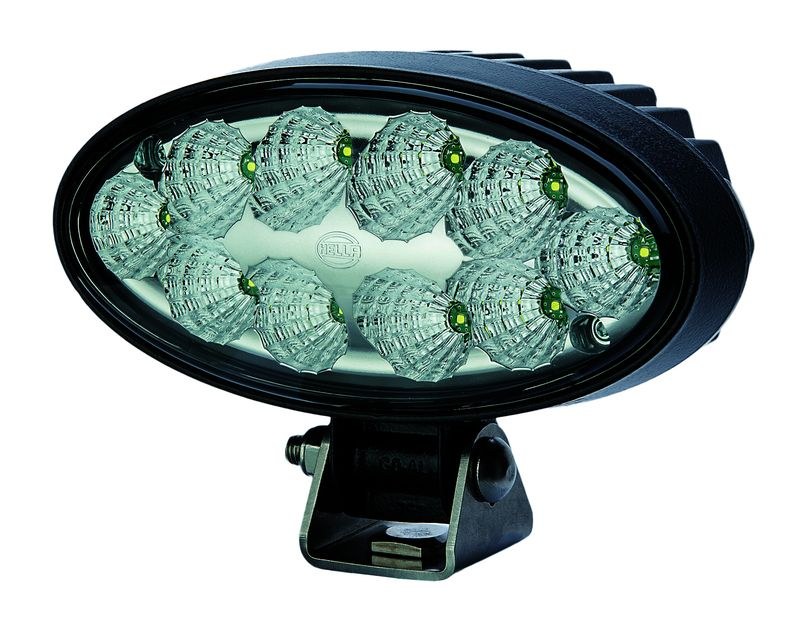 Hella Work Light, 6.97 Inch Width X 4.88 Inch Height X 4.09 Inch Depth Oval, Swiveling Bracket Bolt-On Mount, 60 Watt/ 5000 Lumens – 996486011