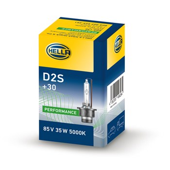 Hella Headlight Bulb, D2S, HID (high Intensity Discharge) Bulb, 35 Watt, 12 to 24 Volt, White Beam Color, 3200 Lumens – D2S 4300 K