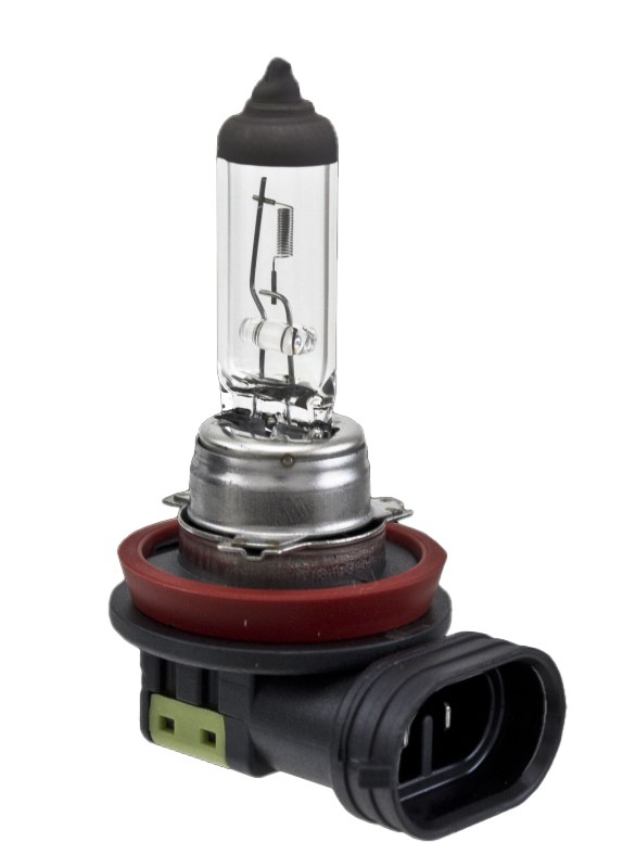 Hella Headlight Bulb, H11, Halogen Bulb, 55 Watt, 12 Volt, White Beam Color, 1350 Lumens, 3200K Light Color Temperature, Single – H11
