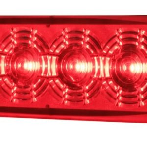 Hella Warning Light, MST6E Series, 5.1 Inch Length X 1.1 Inch Height, Mini Bar, Bolt-On Surface Mount, LED, Clear Lens, Red Bulb – H22897031
