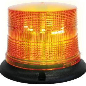 Hella Warning Light, K-LED, Beacon, Fixed Mount, 5 Flash Patterns, Amber Lens, 11-110 Volt, 3-LED, With 16 Inch Wire Leads – H27115001