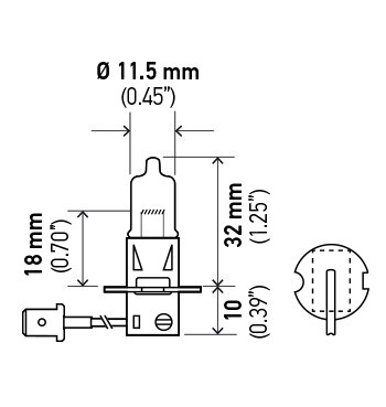 Hella Driving/ Fog Light Bulb, H3, Halogen, 35 Watt, Low/ High Beam, Clear, 750 Lumens, 12 Volt, Single – H3 35W