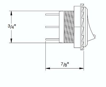 Hella Multi Purpose Switch, 12 Volt, 20 Amp Maximum, Rocker Switch, Incandescent, Amber, Without Safety Cover – H61925001