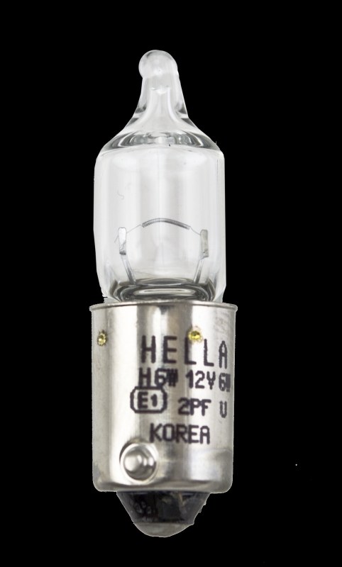 Hella Parking Light Bulb, H6W Halogen, Clear Bulb, Single – H6W