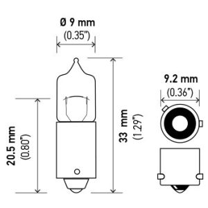 Hella Parking Light Bulb, H6W Halogen, Clear Bulb, Single – H6W