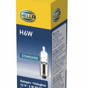 Hella Parking Light Bulb, H6W Halogen, Clear Bulb, Single – H6W