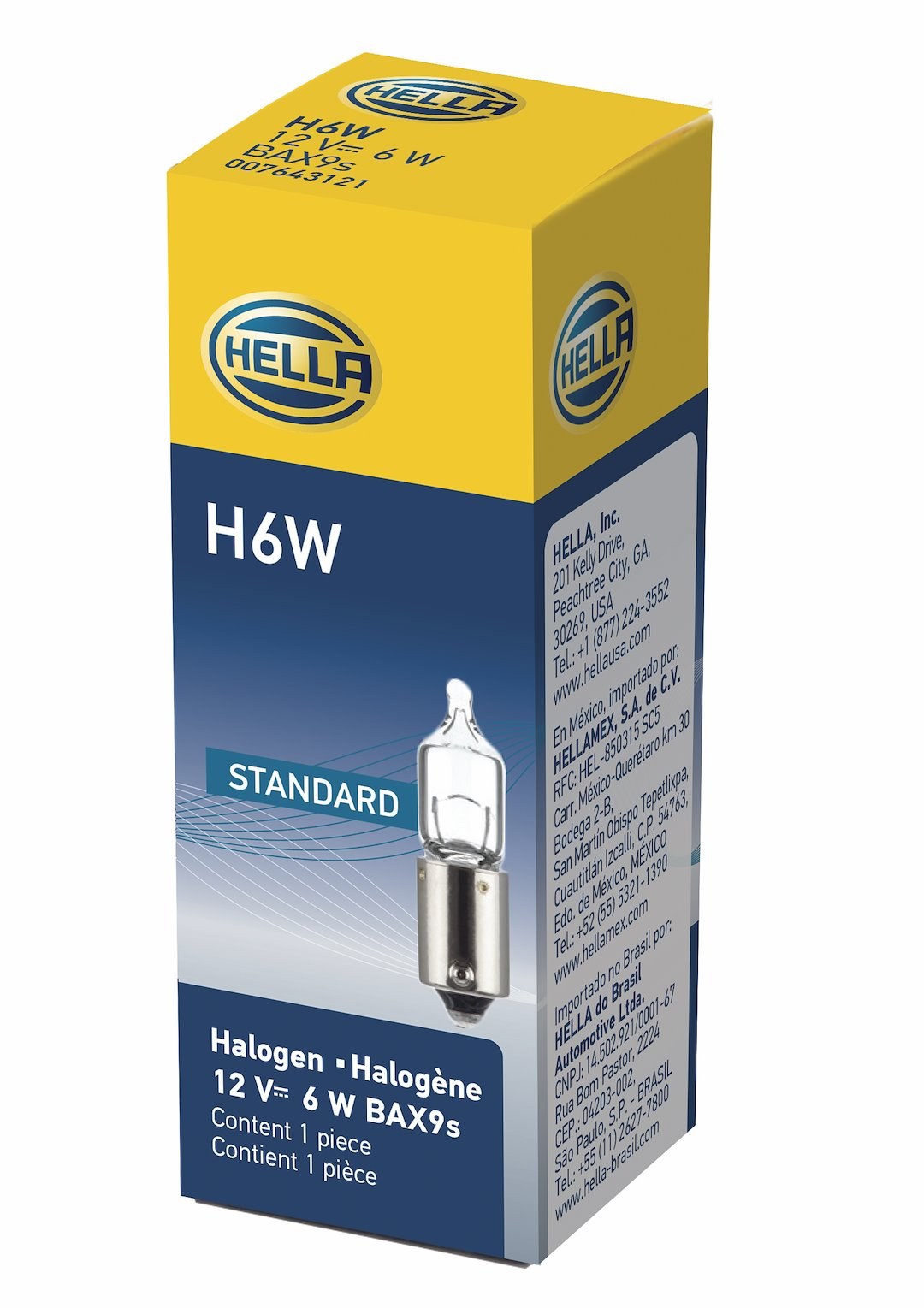 Hella Parking Light Bulb, H6W Halogen, Clear Bulb, Single – H6W