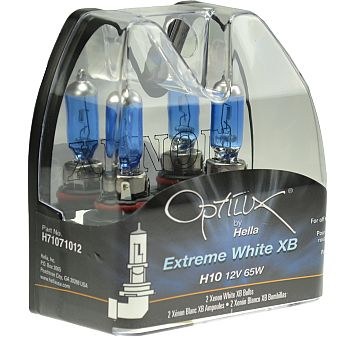 Hella Headlight Bulb, Optilux ®, 9003/ H4/ HB2, Xenon Bulb, 100/ 80 Watt, 12 Volt, White Beam Color, 4200K Light Color Temperature – H71070201