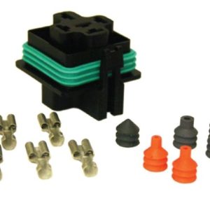 Hella Relay Wiring Connector, Mini Iso, Use for Hella Mini Iso Relays, Weatherproof, Single – H84709011