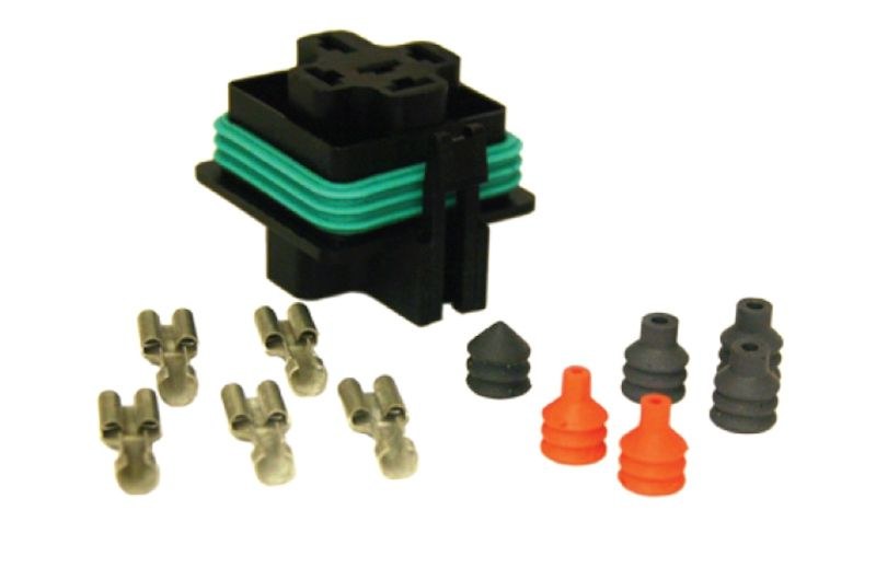 Hella Relay Wiring Connector, Mini Iso, Use for Hella Mini Iso Relays, Weatherproof, Single – H84709011