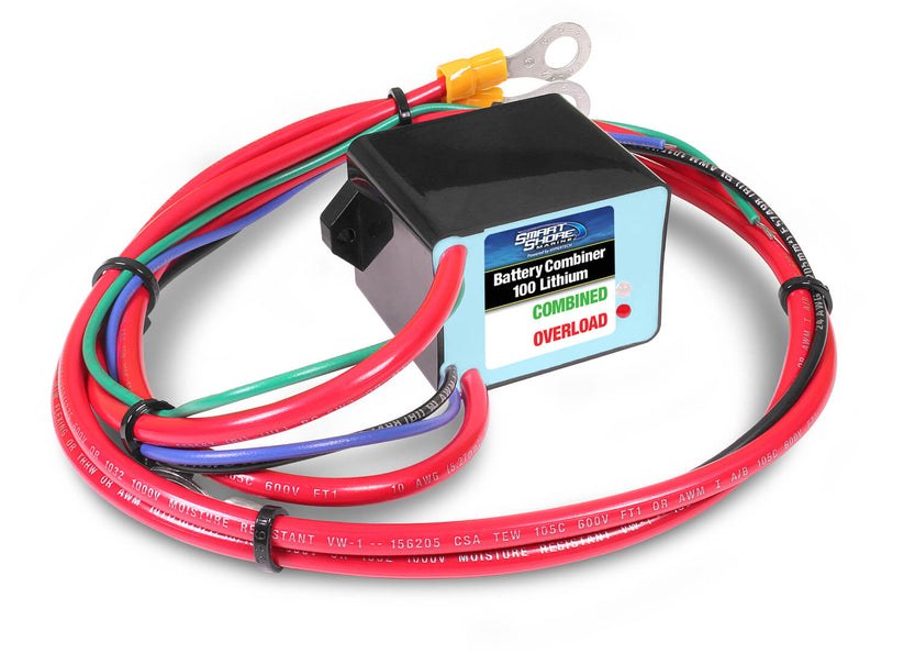Hypertech Battery Combiner, 2 Input Batteries, 80 Amp Continuous Rating/ 400-Amp Closing Current, 18 Volt, For Lithium Batteries – 49101