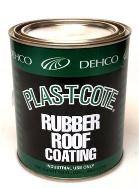 Heng’s Ind Roof Coating, Plas-T-Cote, For Rubber Roof, White, 1 Gallon, Single – 16-44128-4