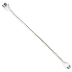 Heng’s Ind Coaxial Cable, Female to Female Connector, 7-1/2 Inch Length X 1/10 Inch Thick, White – 19099