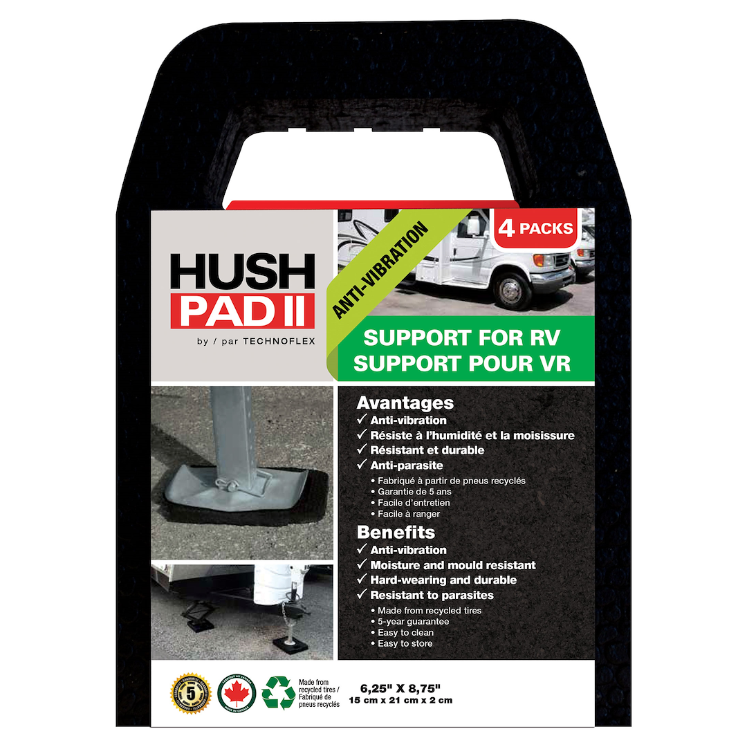 Heng’s Ind Jack Pad, Hush Pad II, Rubber, Black, 6-1/4 Inch Length X 8-3/4 Inch Width, Set of 4, Anti-Vibration, Moisture and Mold Resistant – HP0608