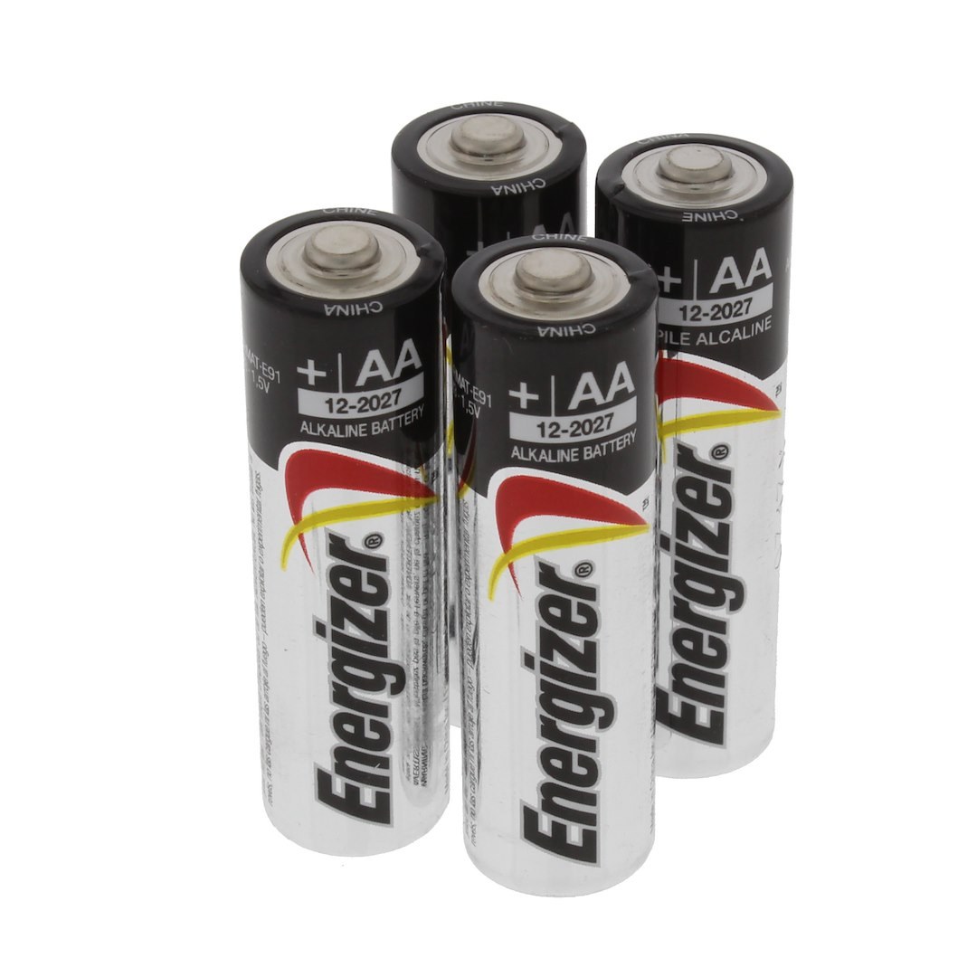 World & Main Flashlight Battery, Energizer ®, Aa Alkaline Battery, 1.5 Volts, Set of 4 – 110214