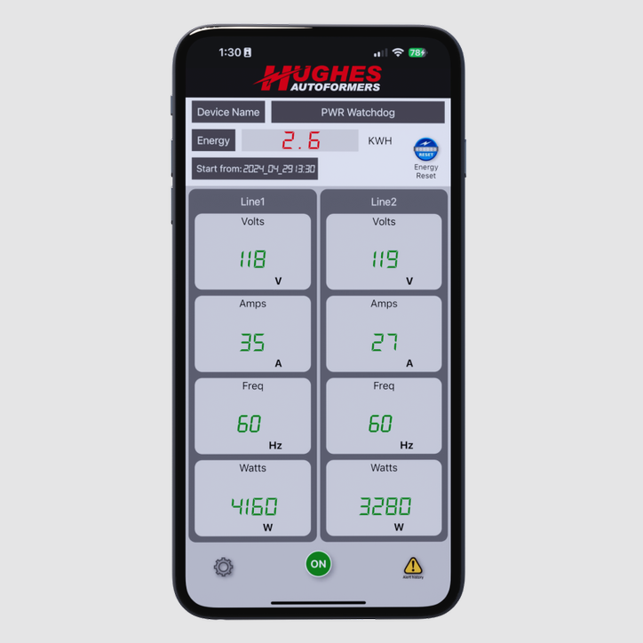 Hughes Auto Surge Protector, Power Watchdog Gen II, Hardwired Installation, 30 Ampere Operating Current, With Emergency Power Off – PWD30EPOHW