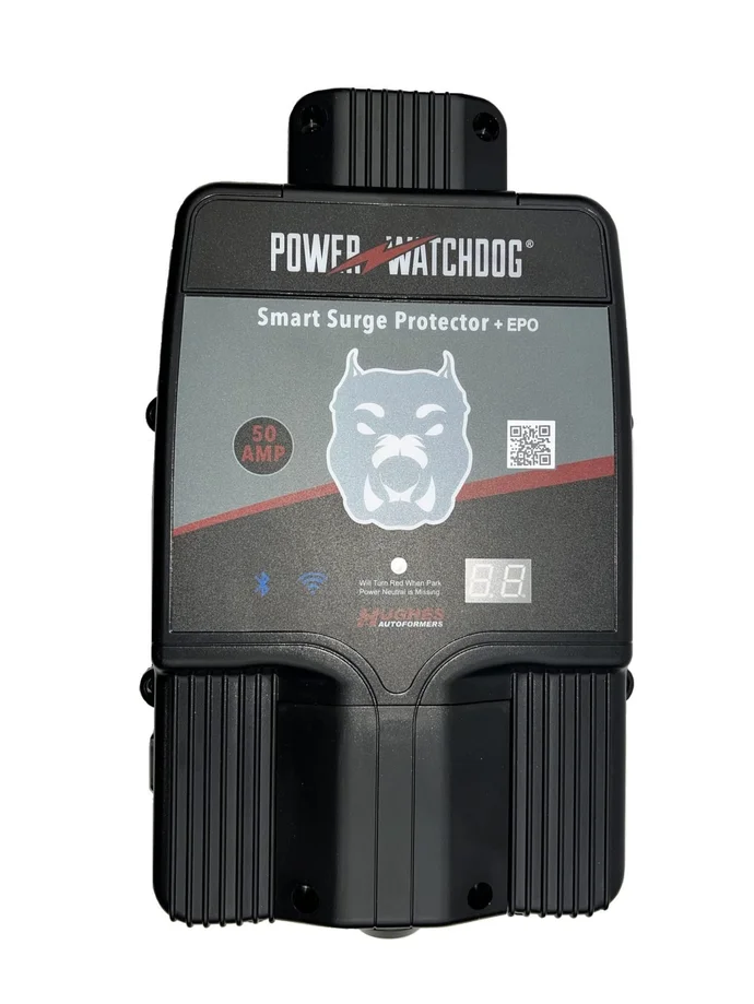 Hughes Auto Surge Protector, Power Watchdog Gen II, Hardwired Installation, 50 Ampere Operating Current, With Emergency Power Off – PWD50EPOHW