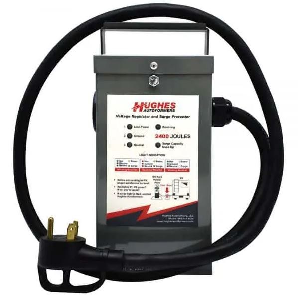Hughes Auto Voltage Booster, Use to Boost a Park Voltage Measuring Less Than 113 Volt to 115 Volts, 30 Amps, 3600 Watts – RV 2130-SP