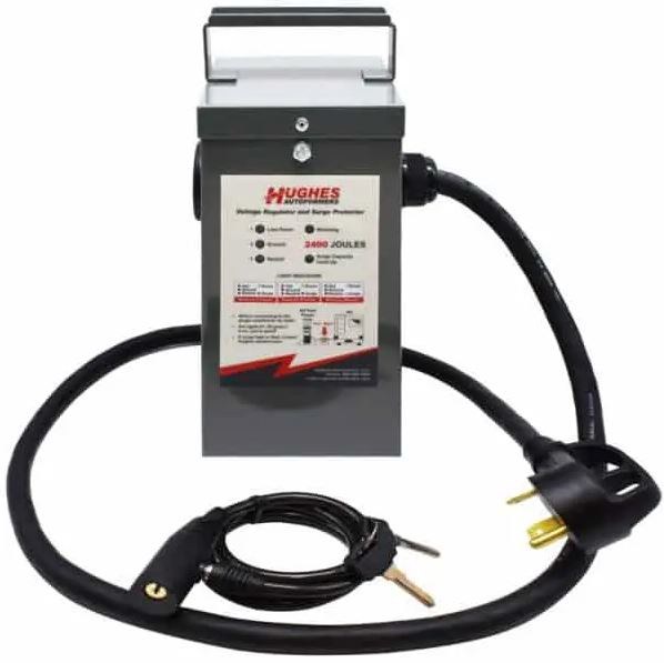 Hughes Auto Voltage Booster, Use to Boost a Park Voltage Measuring Less Than 113 Volt to 115 Volts, 30 Amps, 3600 Watts – RV 2130-SP