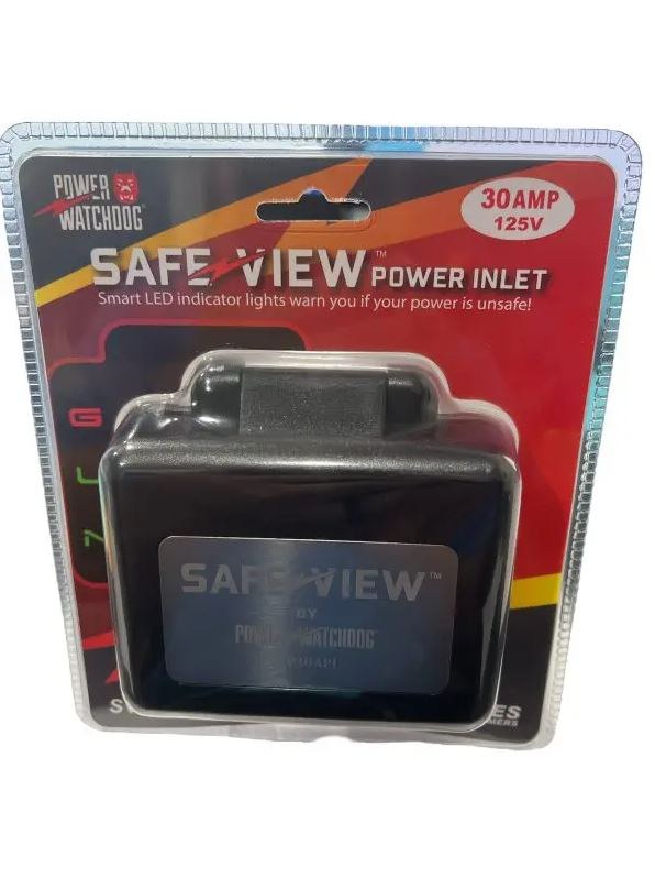 Hughes Auto Power Inlet Port, Safeview™, Manual Power Disconnect, 30 Amp, 125 Volt, Black, Nickel Plated Contacts, Twist Lock Design – SV30API