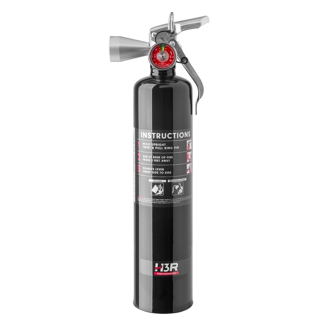 H3R Fire Extinguisher, Halguard ™, Ul Rated 2-B:C, Liquefied Gas Agent, Not Us Coast Guard Approved, 2.5 Pound Bottle, Steel, Black – HG250B