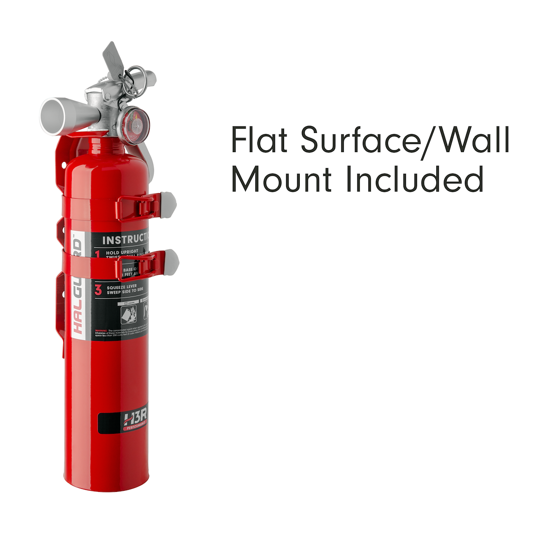 H3R Fire Extinguisher, Halguard ™, Ul Rated 2-B:C, Liquefied Gas Agent, Not Us Coast Guard Approved, 2.5 Pound Bottle, Steel, Black – HG250B