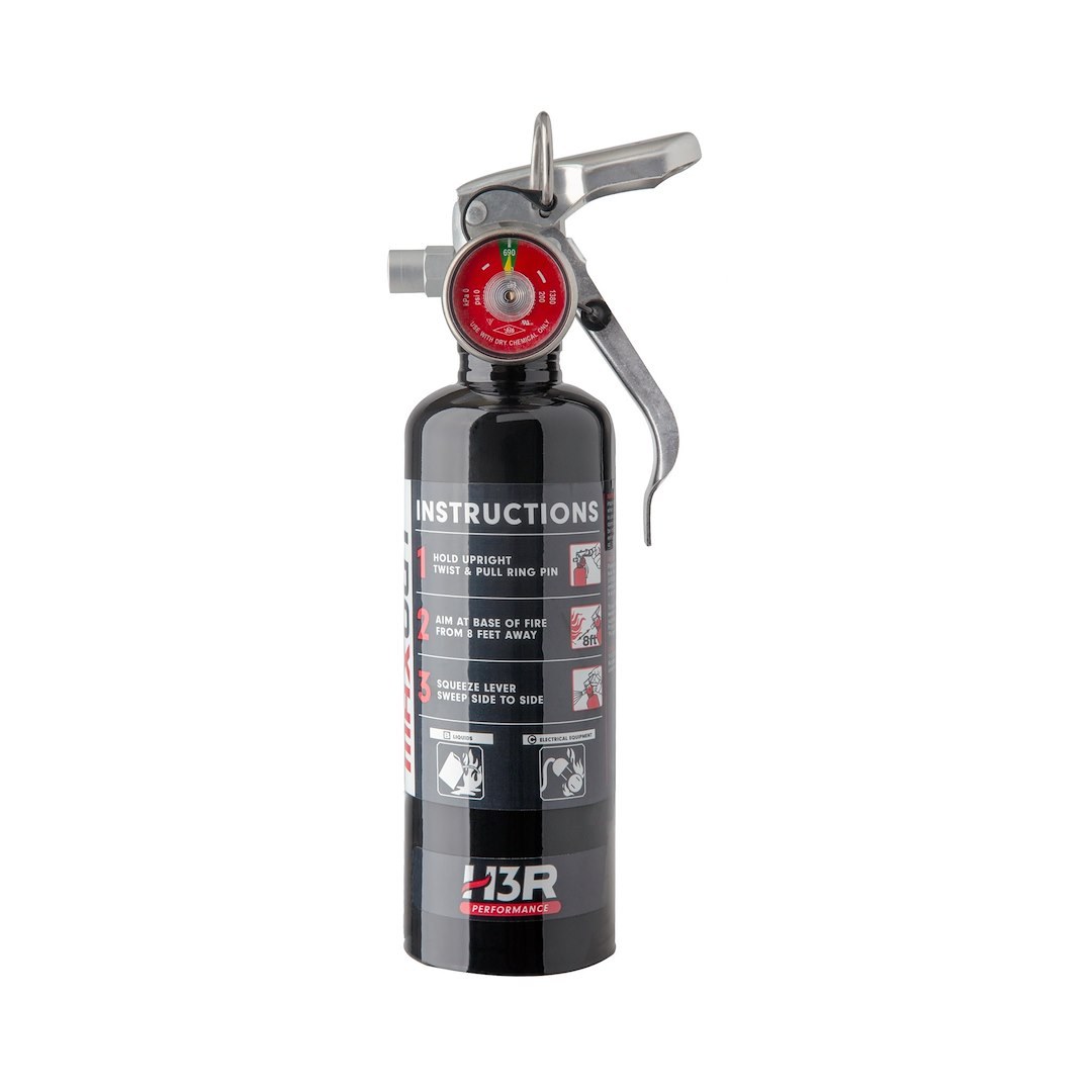 H3R Fire Extinguisher, Maxout ™, Ul Rated 2-B:C, Dry Chemical Agent, Not Us Coast Guard Approved, 1 Pound Bottle, Steel, Black – MX100B