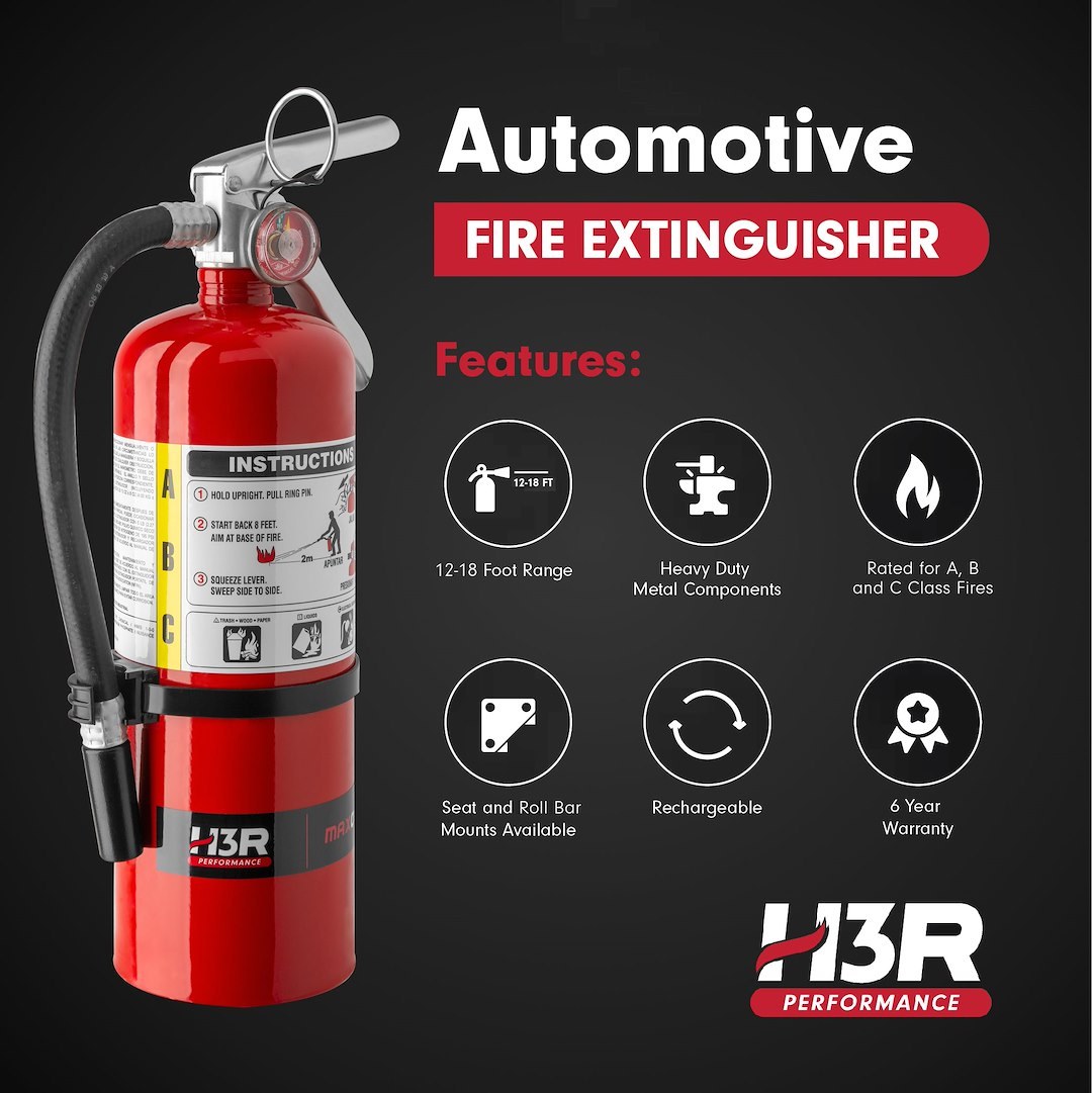 H3R Fire Extinguisher, Maxout ™, Ul Rated 3-A:40-B:C, Dry Chemical Agent, Us Coast Guard Approved, 5 Pound Bottle, Steel, Red – MX500R