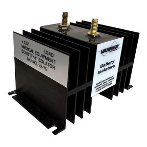 Havis Battery Isolator, Vanner, Used with 12 Volt Dual Battery Systems to Be Charged from Single Power Source, 75 Amp – 52-75