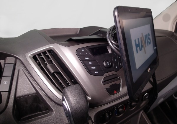 Havis Video Monitor Mount, Use with Havis Part Number TSD-101 Touch Screen Display, Dash Mount, Height Adjustable, Black – C-DMM-2005