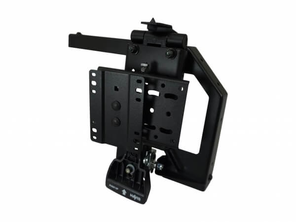 Havis Video Monitor Mount, Use with Tunnel Mount Consoles, Dash Mount, Powder Coated, Black, Steel, With Vesa 75 Hole Pattern Bracket – C-DMM-3007