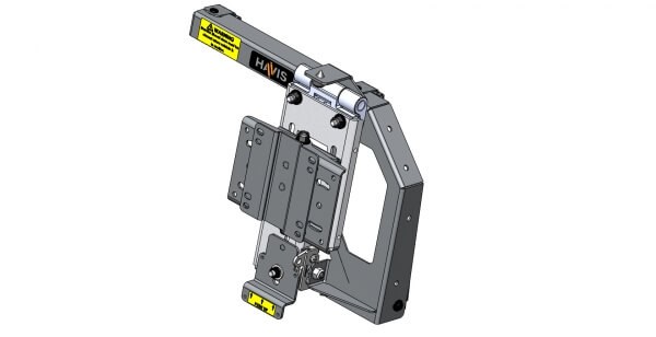 Havis Video Monitor Mount, Use with Tunnel Mount Consoles, Dash Mount, Powder Coated, Black, Steel, With Vesa 75 Hole Pattern Bracket – C-DMM-3007