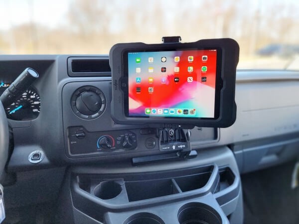 Havis Video Monitor Mount, Use with Tunnel Mount Consoles, Dash Mount, Powder Coated, Black, Steel, With Vesa 75 Hole Pattern Bracket – C-DMM-3022