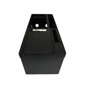Havis Console, Floor Mount, 30.1 Inch Length X 12-1/2 Inch Width X 12 to 16-1/2 Inch Height (adjustable), Lockable, Black, Steel – C-W-3012