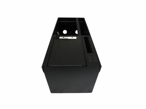 Havis Console, Floor Mount, 30.1 Inch Length X 12-1/2 Inch Width X 12 to 16-1/2 Inch Height (adjustable), Lockable, Black, Steel – C-W-3012