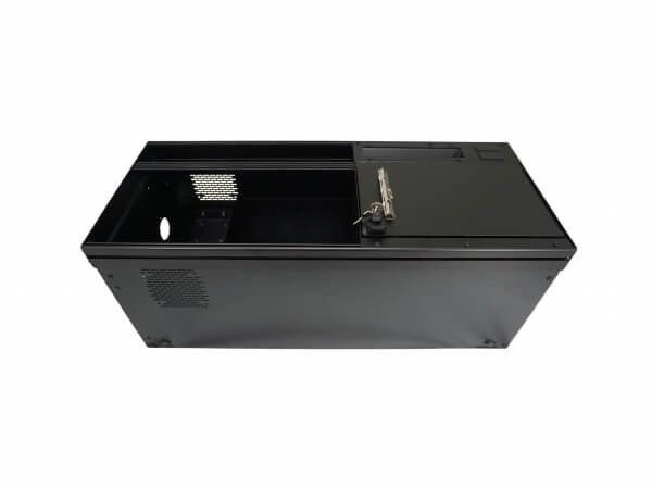 Havis Console, Floor Mount, 30.1 Inch Length X 12-1/2 Inch Width X 12 to 16-1/2 Inch Height (adjustable), Lockable, Black, Steel – C-W-3012