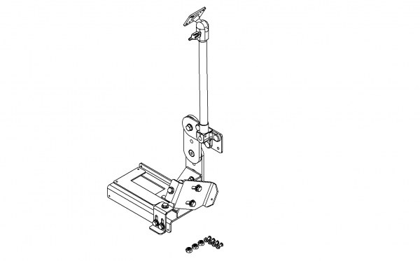 Havis Computer Keyboard Mount, Compatible with 1.20 Inch X 1-1/2 Inch Amps Hole Pattern, Mounted Using Ball Mount – PKG-FAM-113