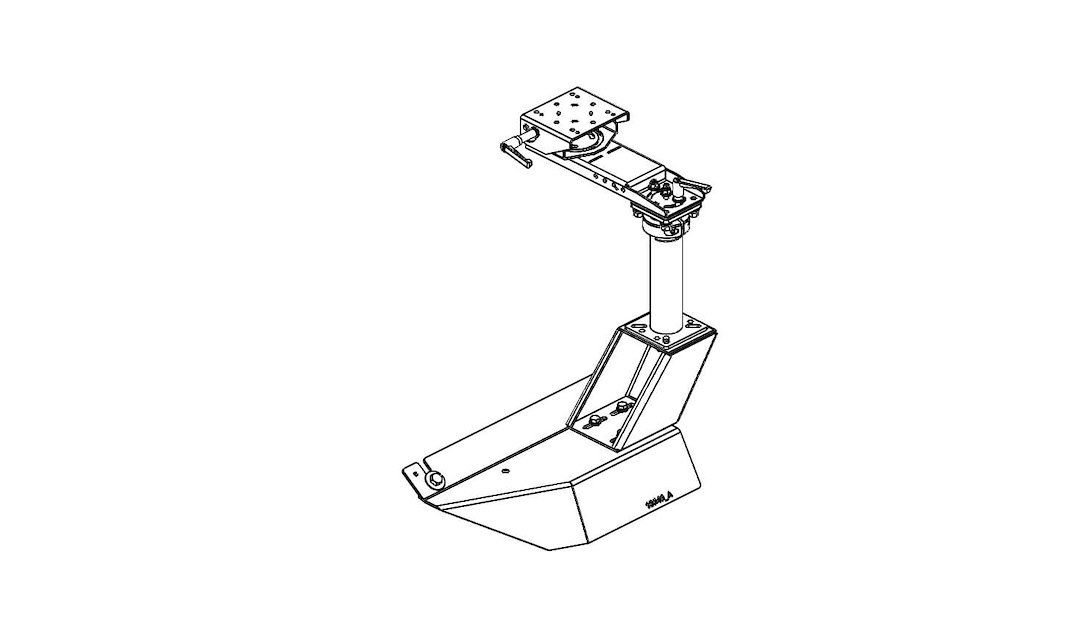 Havis Laptop Mount, Floor Mount, Pivoting, Non Adjustable Height, Black – PKG-PSM-1009