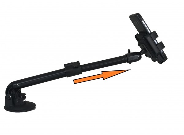 Havis Cell Phone Mount, Fits 2-1/4 Inch to 3-3/4 Inch Width Mobile Phones, Telescoping Arm Extend Up to 18 Inch, Up to 3 Pound Capacity – PKG-WIN-102