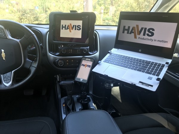 Havis Cell Phone Mount, Fits 2-1/4 Inch to 3-3/4 Inch Width Mobile Phones, Telescoping Arm Extend Up to 18 Inch, Up to 3 Pound Capacity – PKG-WIN-102