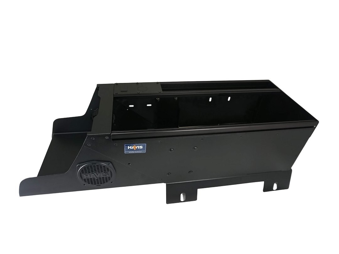 Havis Console, Fits Bucket Seats to Dash Contour, 38.6 Inch Length X 14.9 Inch Width X 12.7 Inch Height Overall Dimension, Black – C-VSW-2600-SILV
