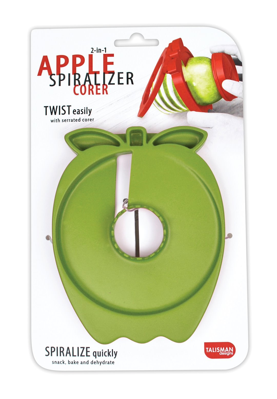 Harold Food Chopper/ Slicer, Talisman Designs, Used for Slicing Apples and Pears Into Spiral Strands and Removes the Core IN a Single Action – 00539